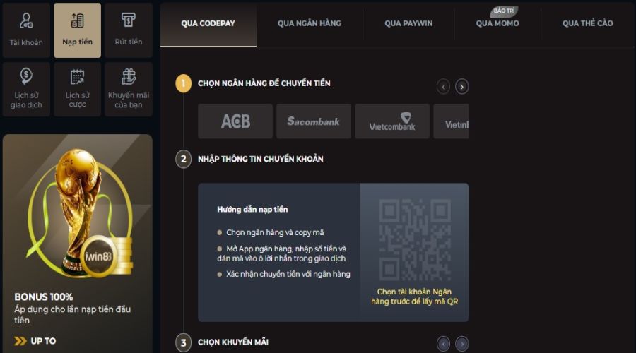 Giao dịch nạp rút cũng là một phần để review Soc88